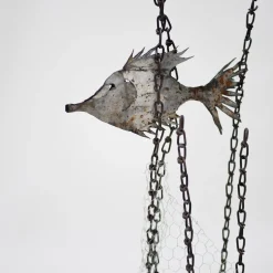 Idee del Fabbro Scultura Pesci In Mare