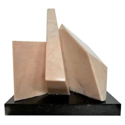 Espidesign by Paola Speranza Scultura Poesia di Prismi in Marmo Rosa e Nero