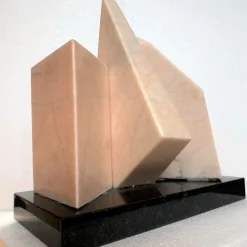 Espidesign by Paola Speranza Scultura Poesia di Prismi in Marmo Rosa e Nero