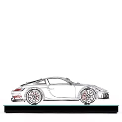 Profilo Scultura Porsche in filo metallico