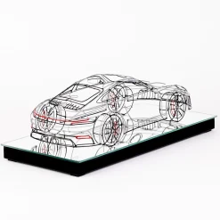 Profilo Scultura Porsche in filo metallico