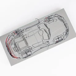 Profilo Scultura Porsche in filo metallico