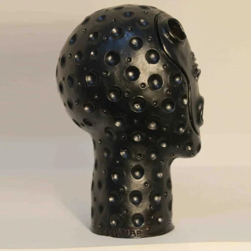 Freaklab Scultura testa di scimmia nera