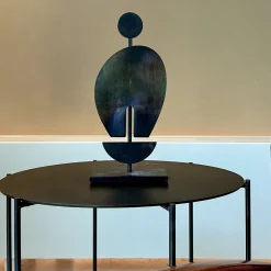 Nicola Del Verme Scultura Umanoide in Ferro Ossidato