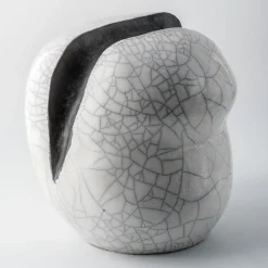 Design Center 1991 Scultura/vaso Sguardo Alla Luna Ceramica di Nino Basso