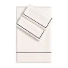 Biancoperla Set copripiumino BACCHETTA in cotone satinato bianco