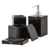 FiammettaV Home Collection Set da bagno 4 pezzi in marmo nero