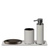 ADJ Style Set da bagno 4 pezzi in pelle Oyster