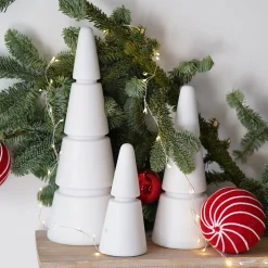 Carrara Home Design Set di 3 alberi di Natale in marmo bianco extra di Carrara
