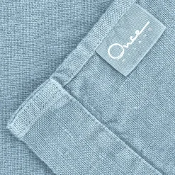 Once Milano Set di 4 asciugamani in lino blu chiaro