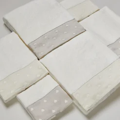 Mastro Raphael Set di 2 asciugamani in raso avorio Api