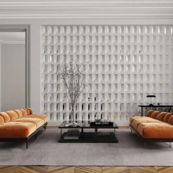 mg12 by Monica Geronimi Set di 15 Blocchi Brasilia in Gesso Bianco