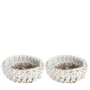 Rosanna Contadini Set di 2 Canapa White Basket #2 di