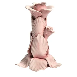 Bitossi Home Set di 2 candelabri rosa a forma di rosa