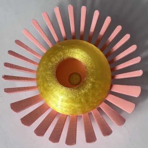 M'AMA Interni + di Federica Zama Set di 3 candelabri stampati in 3D Blooming Oro e Rosa
