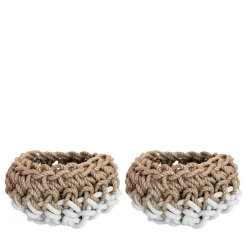 Rosanna Contadini Set di 2 cestini Canapa White #1 di