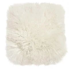 Sitap Carpet Couture Italia Set di 2 copricuscini pelle Tibet bianco
