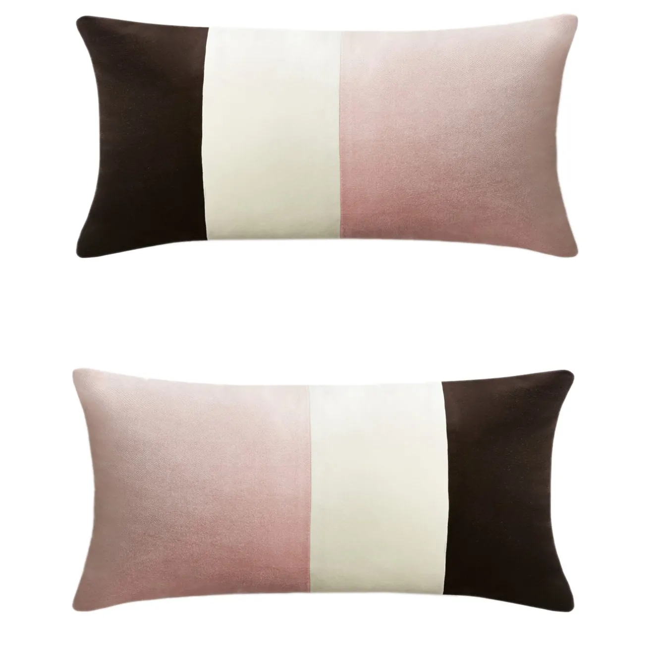 LO Decor Set di 2 cuscini tripli ottici rosa