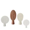 Lineasette Set di 4 maschere decorative bianche e marroni