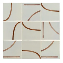 Ninefifty Set di 45 piastrelle beige e marroni Segni di Margherita Rui
