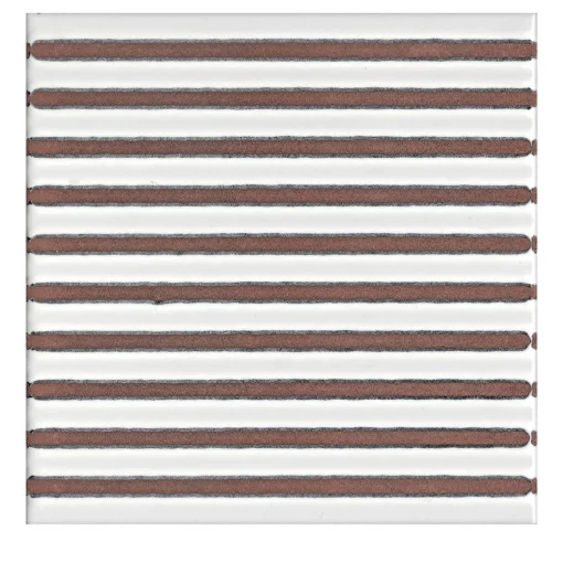 Ma.Vi. Ceramica Set di 44 piastrelle bianche Solchi Tattile Lines