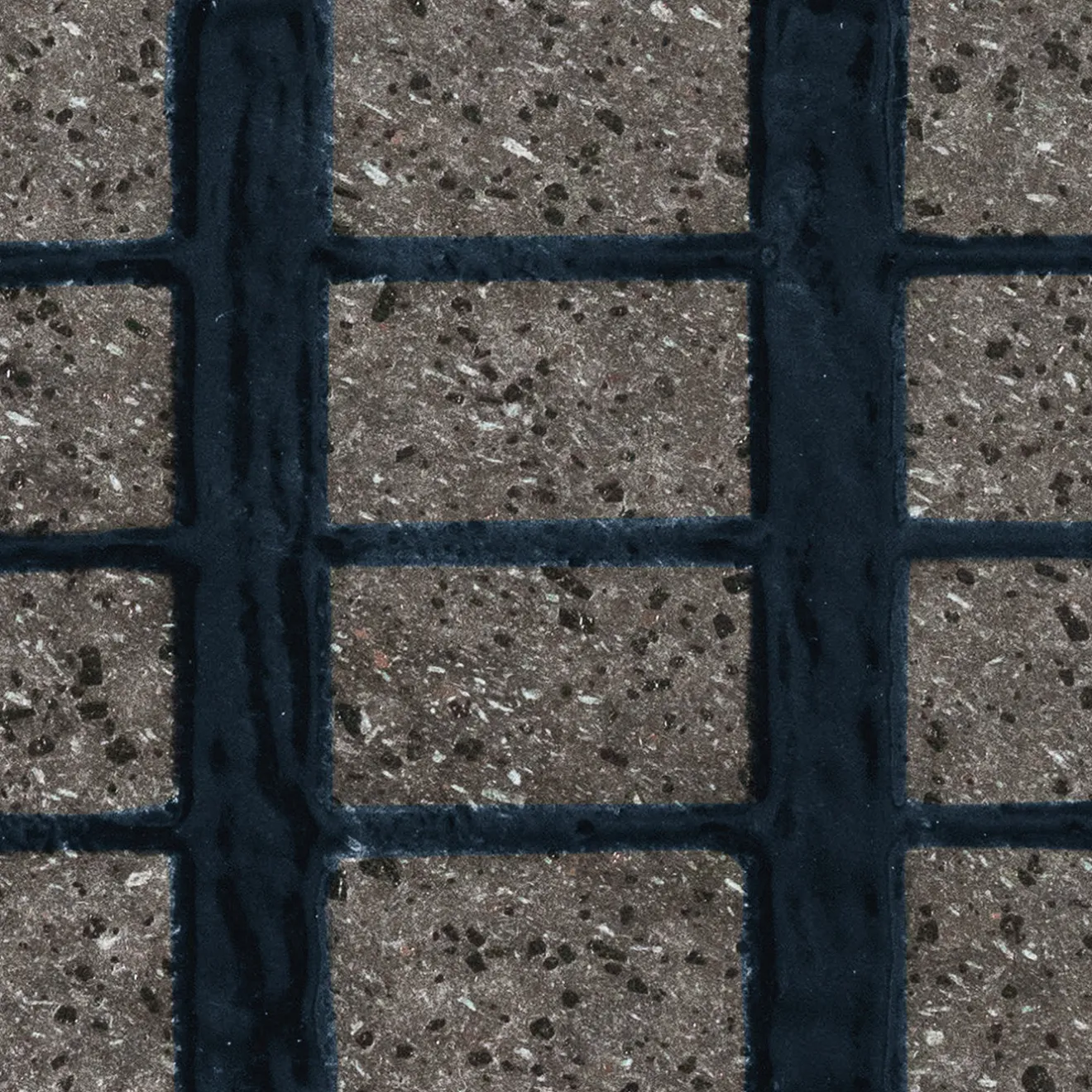 Ninefifty Set di 44 piastrelle blu e grigie Alfabeto di Margherita Rui