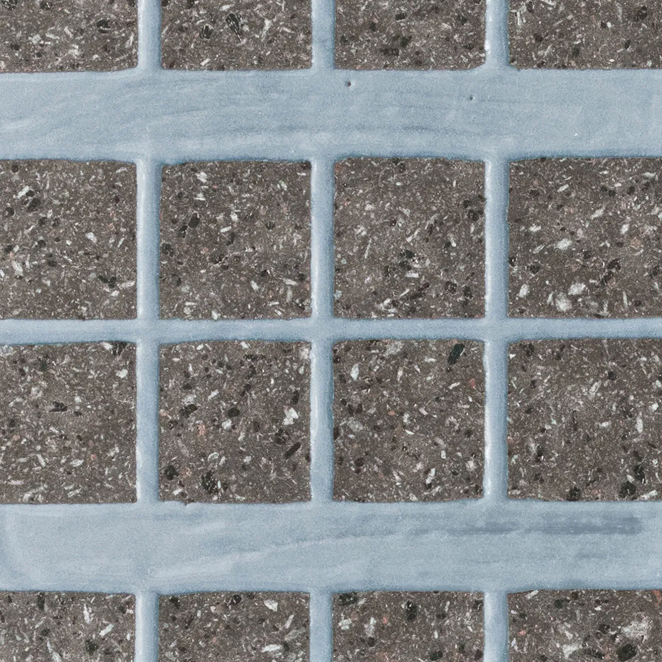 Ninefifty Set di 44 piastrelle blu e grigie Alfabeto di Margherita Rui