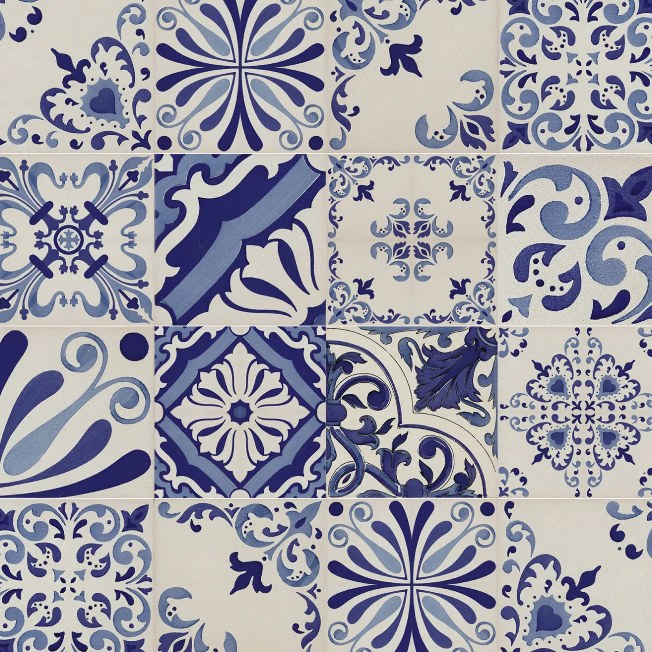 Ma.Vi. Ceramica Set di 25 piastrelle MAVI Blu Tipo Grotta Azzurra