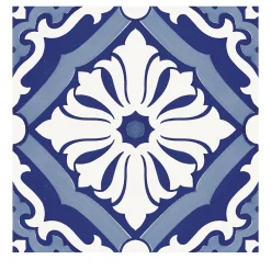 Ma.Vi. Ceramica Set di 25 piastrelle MAVI Blu Tipo Onda