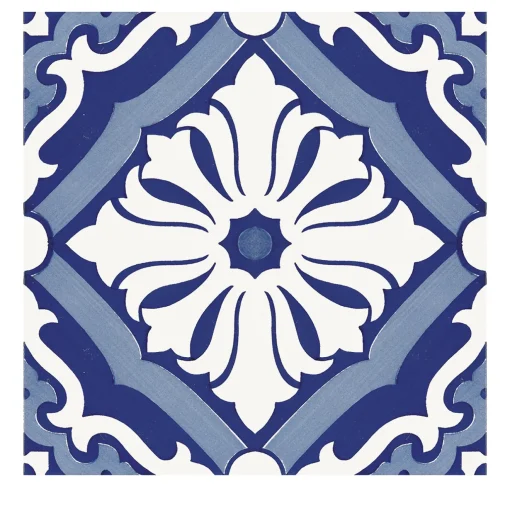 Ma.Vi. Ceramica Set di 25 piastrelle MAVI Blu Tipo Onda