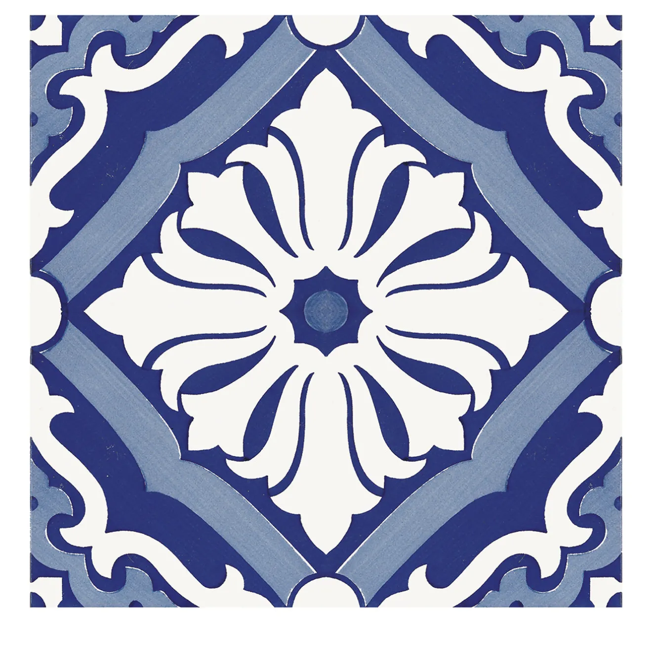 Ma.Vi. Ceramica Set di 25 piastrelle MAVI Blu Tipo Onda