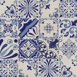 Ma.Vi. Ceramica Set di 25 piastrelle MAVI Blu Tipo Onda