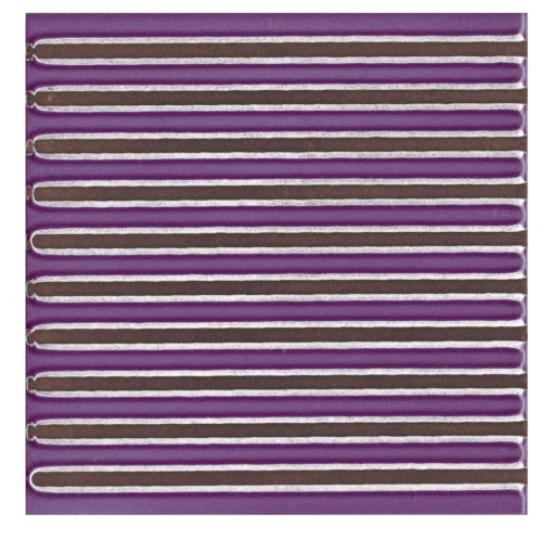 Ma.Vi. Ceramica Set di 44 piastrelle Solchi Tattile Lines Plum