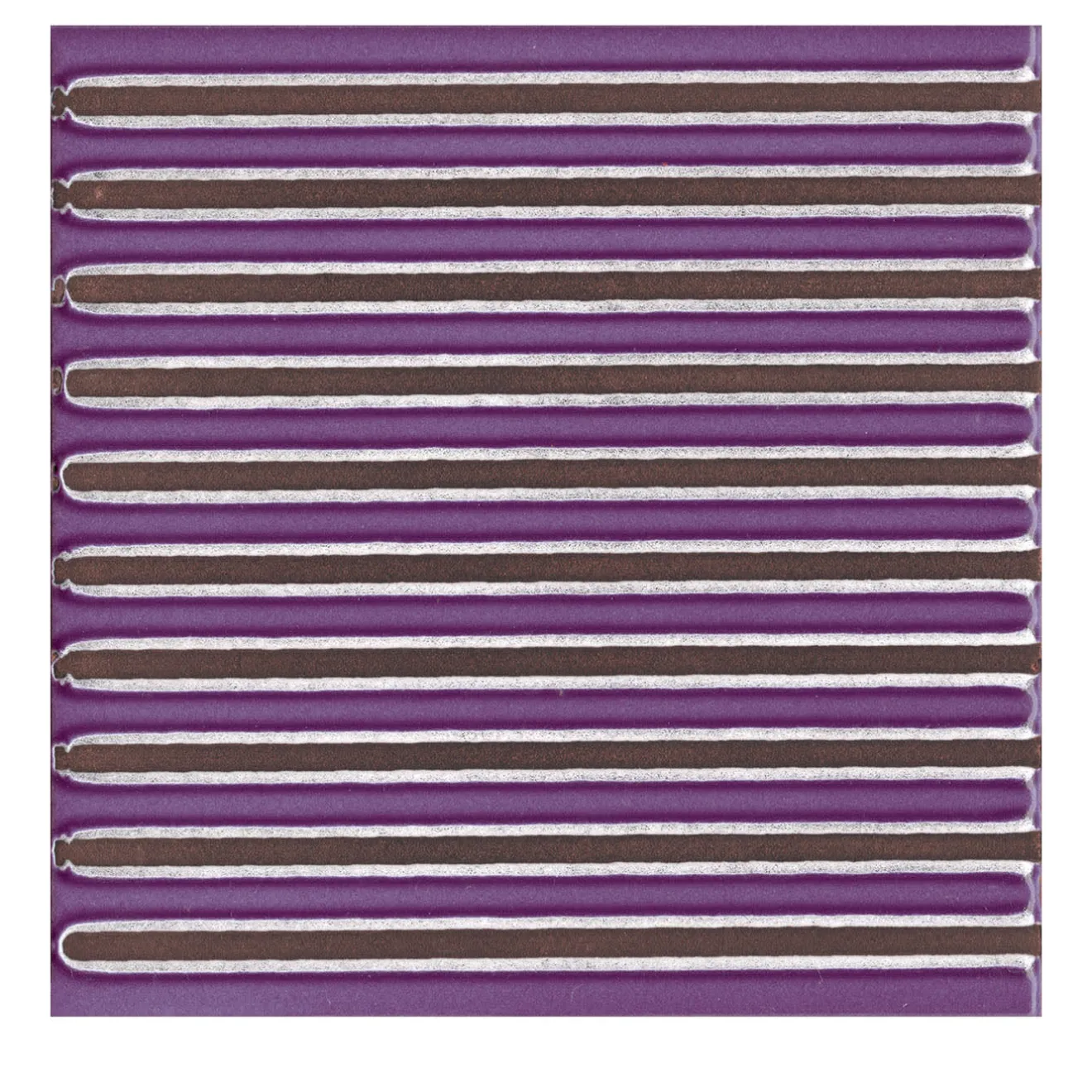 Ma.Vi. Ceramica Set di 44 piastrelle Solchi Tattile Lines Plum