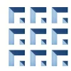 Francesco De Maio Set di 25 piastrelle tipo 4 della Collezione Blu Ponti di Gio Ponti