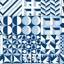 Francesco De Maio Set di 25 piastrelle tipo 4 della Collezione Blu Ponti di Gio Ponti