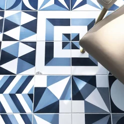 Francesco De Maio Set di 25 piastrelle tipo 4 della Collezione Blu Ponti di Gio Ponti