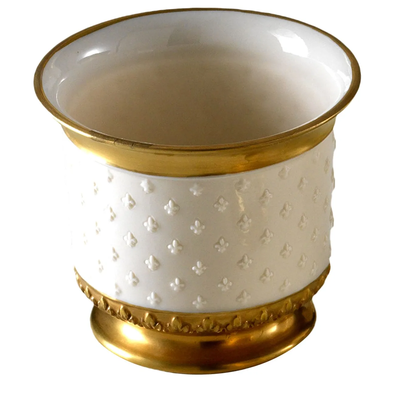 Cattin Porcellane Set di 2 piccole cachepot Giglio