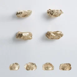 NIVA Design Set di 4 pomelli in ottone per porte Impronta #2 di Nicole Valenti