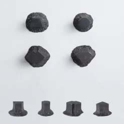 NIVA Design Set di 4 pomelli neri per porte Solido #3 di Nicole Valenti