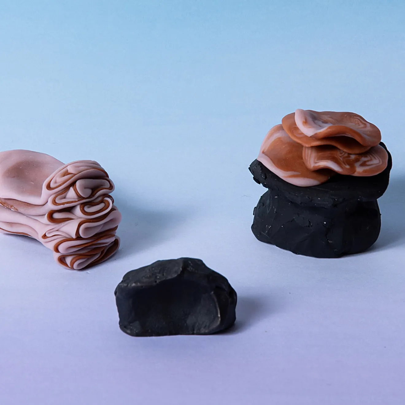NIVA Design Set di 4 pomelli neri per porte Impronta #3 di Nicole Valenti