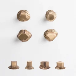 NIVA Design Set di 4 pomelli per porte in ottone Solido #1 di Nicole Valenti