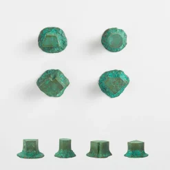 NIVA Design Set di 4 pomelli verdi per porte Solido #3 di Nicole Valenti