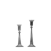 Casarialto Set di 2 portacandele classici grigi