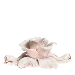 Bitossi Home Set di 2 portacandele rosa a forma di rosa