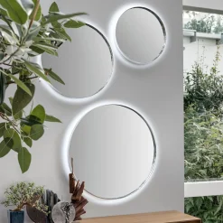 Alivar Set di 2 specchi da parete a LED Face To Face di Giuseppe Bavuso