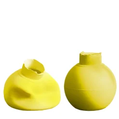 Jenna Basso Pietrobon Set di 2 vasi decorativi Nove giallo canarino