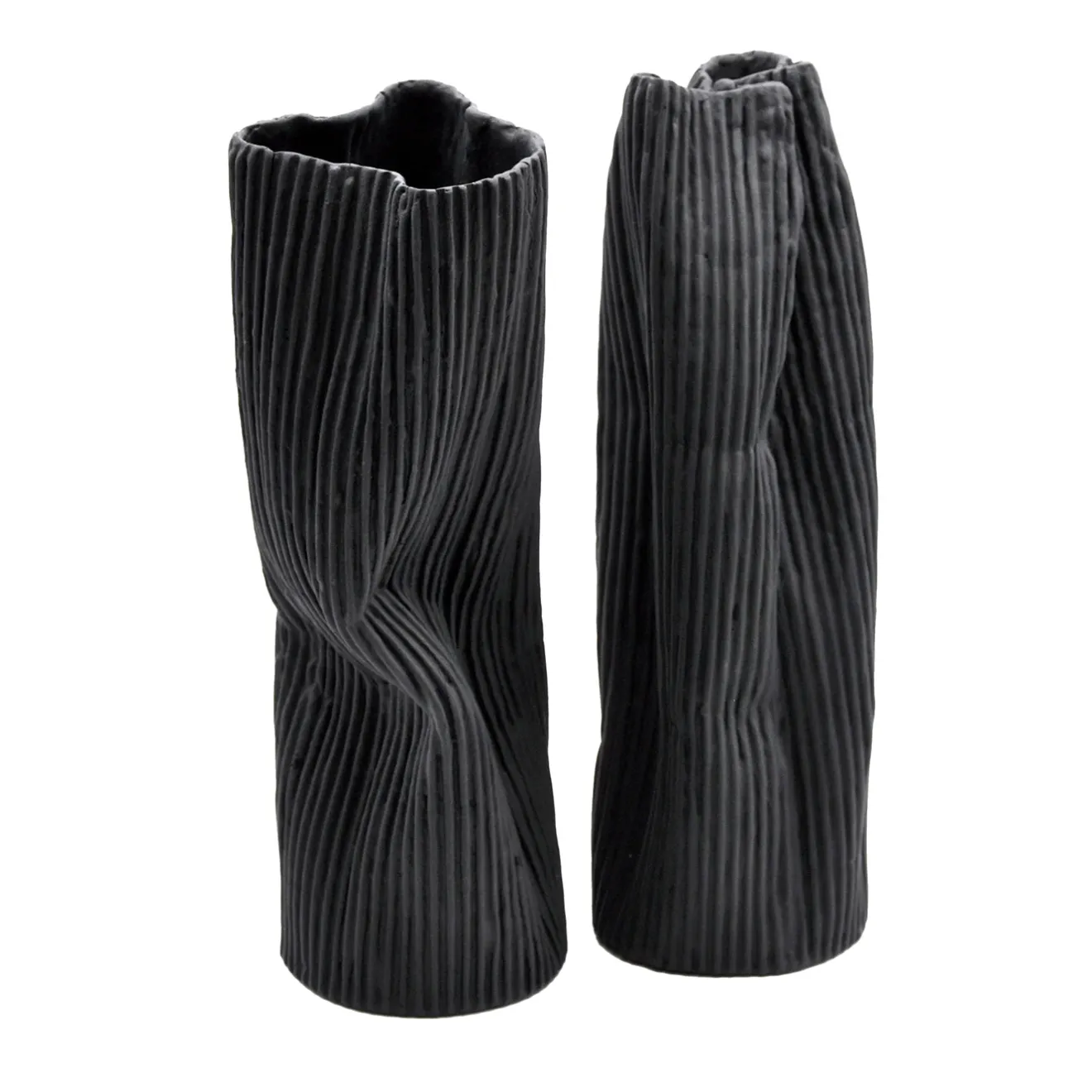 Design Center 1991 Set di 2 vasi decorativi "Paesaggio 25 Black #1" di Nino Basso