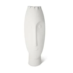 Lineasette Set di 3 vasi Moai bianchi e grigi