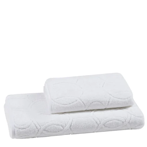 Rivolta Carmignani Set di asciugamani bianchi jacquard Shangri-La